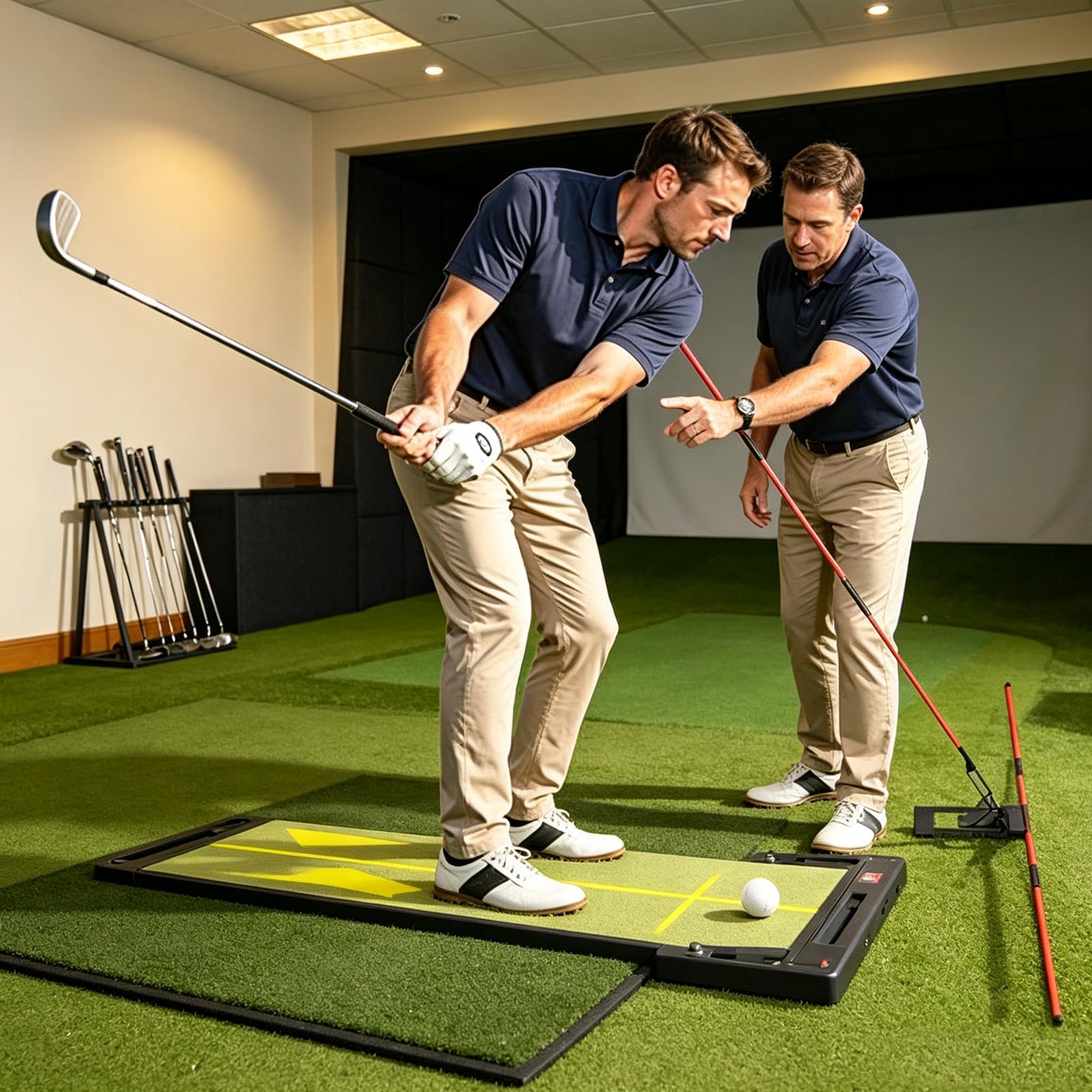 Golf Equipment Beginners - Entrenador de golf con ángulo ajustable,
